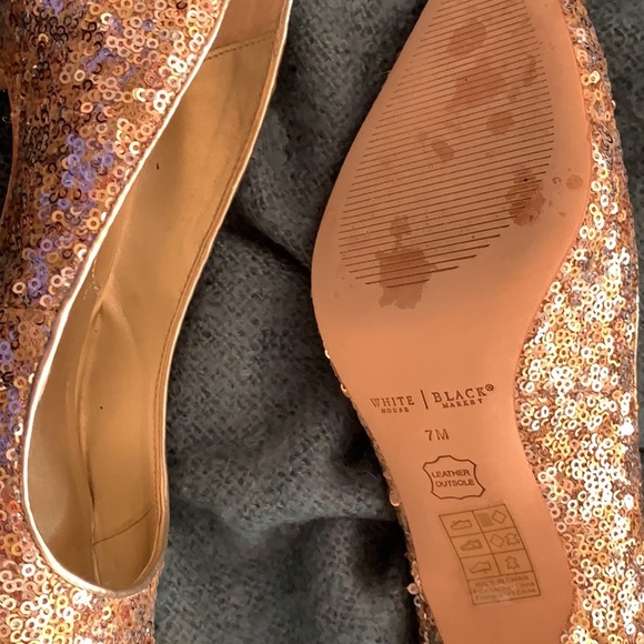 White House Black Market WHBM sequin heels - Picture 3 of 12